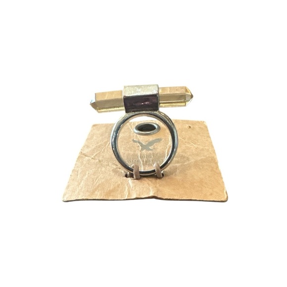 American Eagle Crystal Bar Ring | Size 7 | New on Card - Picture 1 of 4